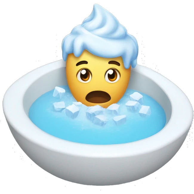bath with ice emoji