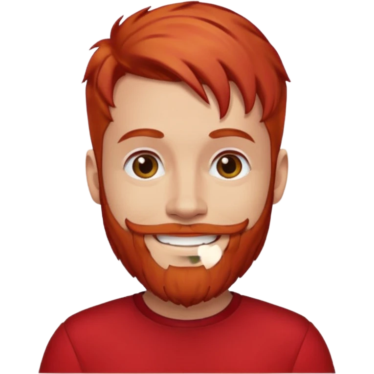 bearded uncrowned king  red outfit red hair emoji