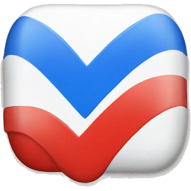 Blue white red checkmark emoji