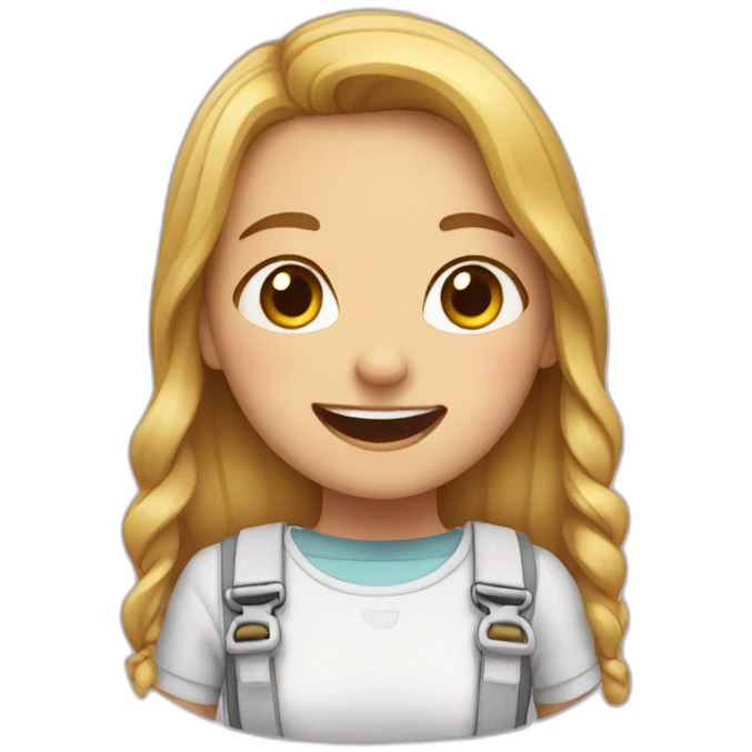 Girl with braces emoji