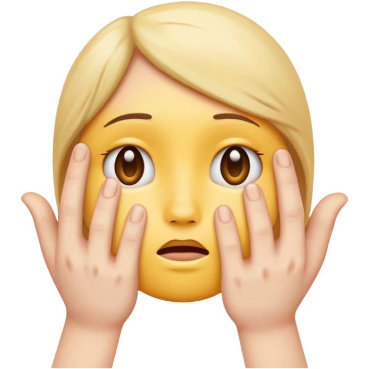 hands caressing sad emojis face emoji