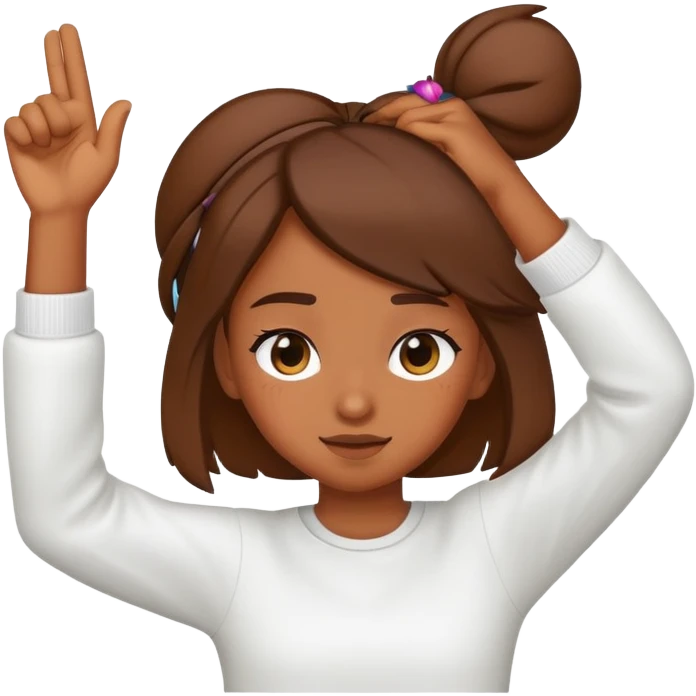 girl dabbing emoji