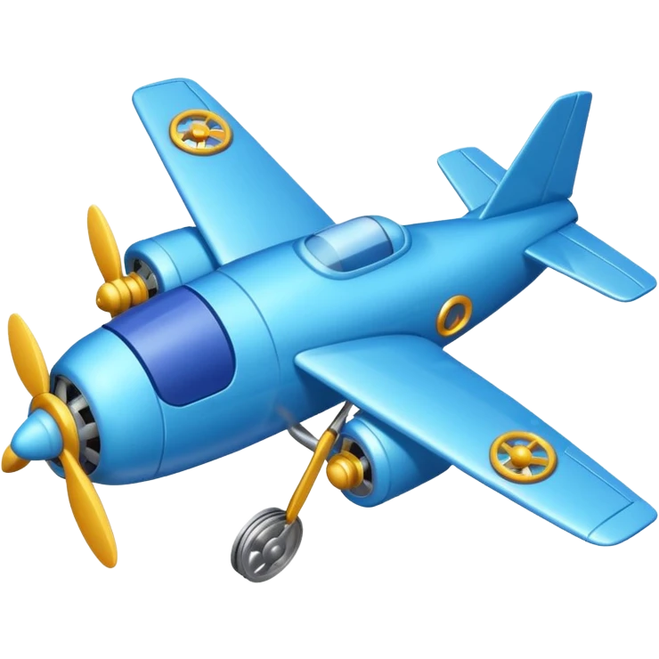 a gear, plane emoji