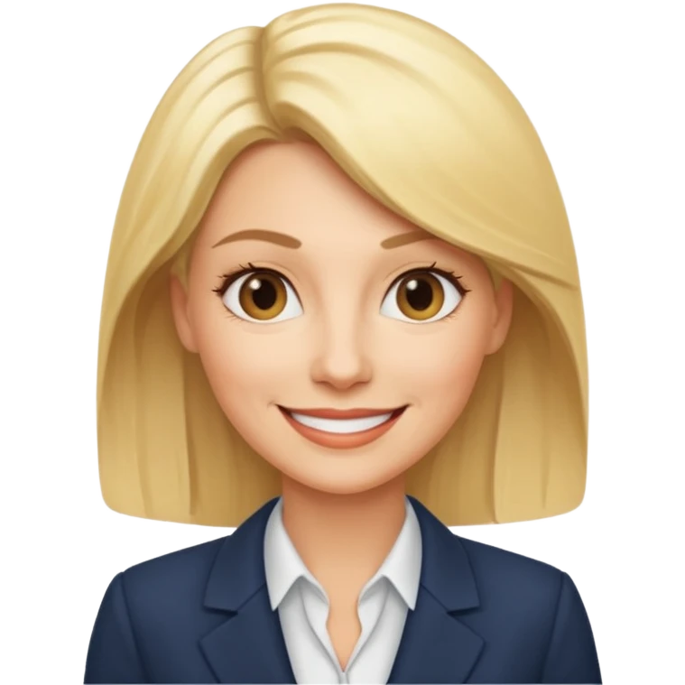 blond business woman in her forties emoji