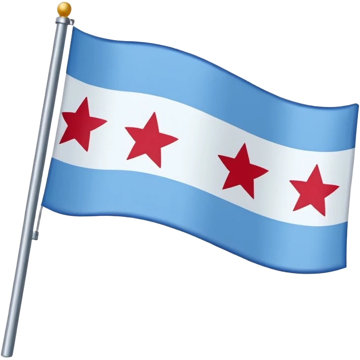 Chicago city flag emoji