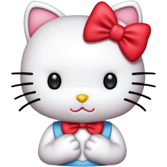 Hello Kitty with a red bow emoji