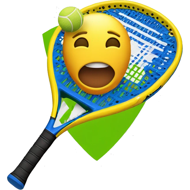Raqueta de Padel con pelota de padel emoji