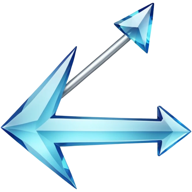An upward arrow in the form of a crystal, with the caption "top" underneath it emoji