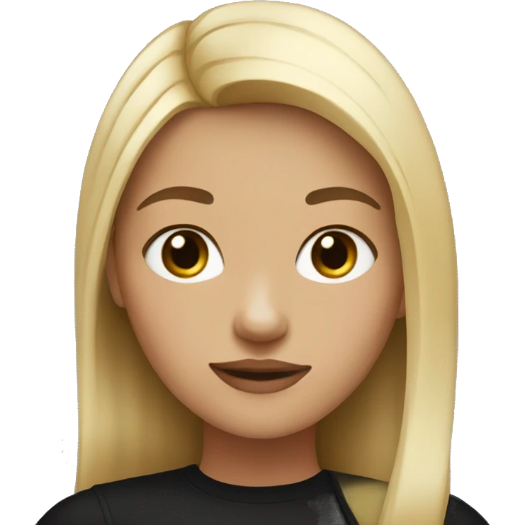 girl with black and blonde hair and black clothes emoji