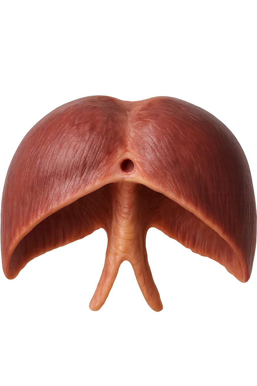 diaframma umano anatomico, iperrealistico 4k, isolato su sfondo bianco emoji