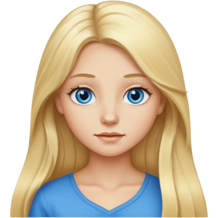 Long hair blonde girl  emoji