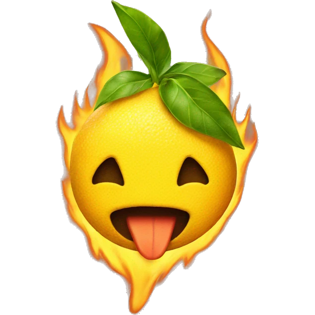 flaming lemon emoji