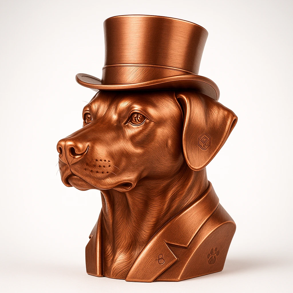 dog with tophat emoji