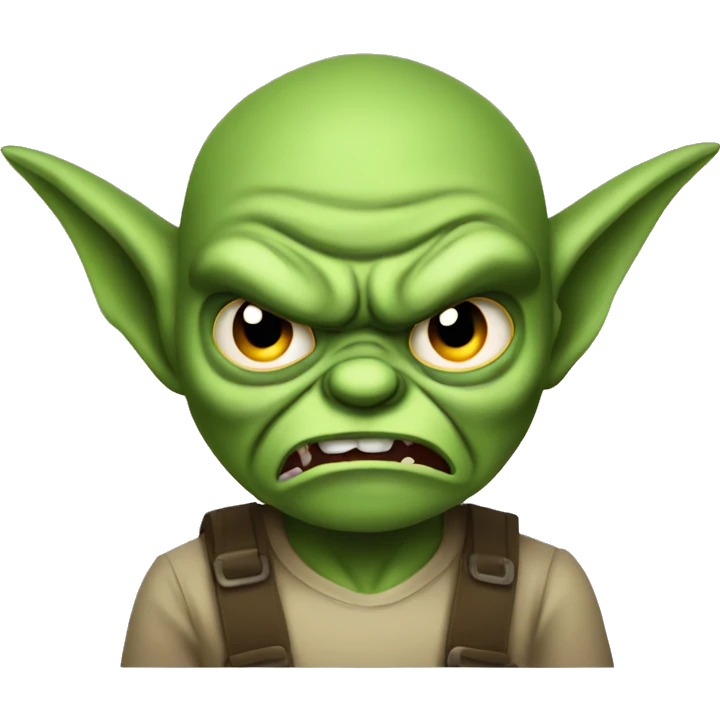 Angry gremlin  emoji