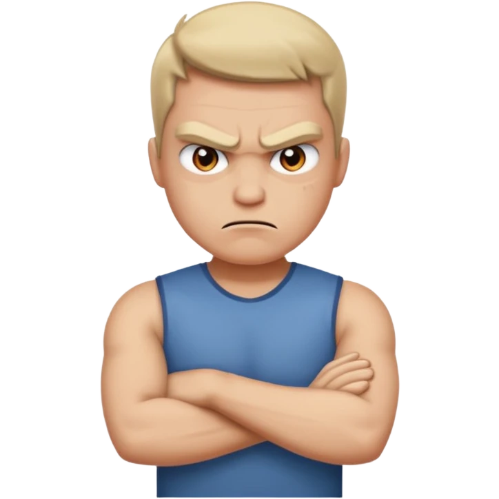 Angry face with arms crossed emoji