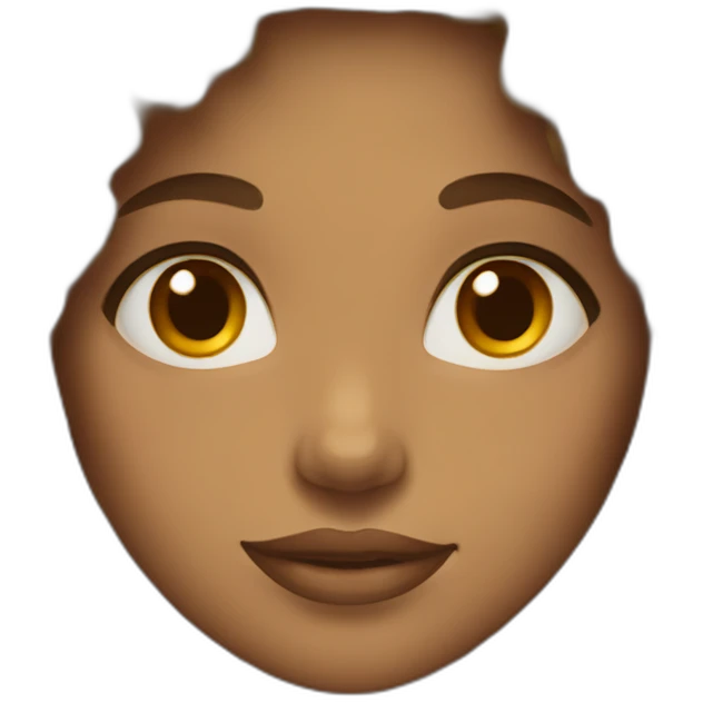 woman light brown skin long dark curly hair emoji
