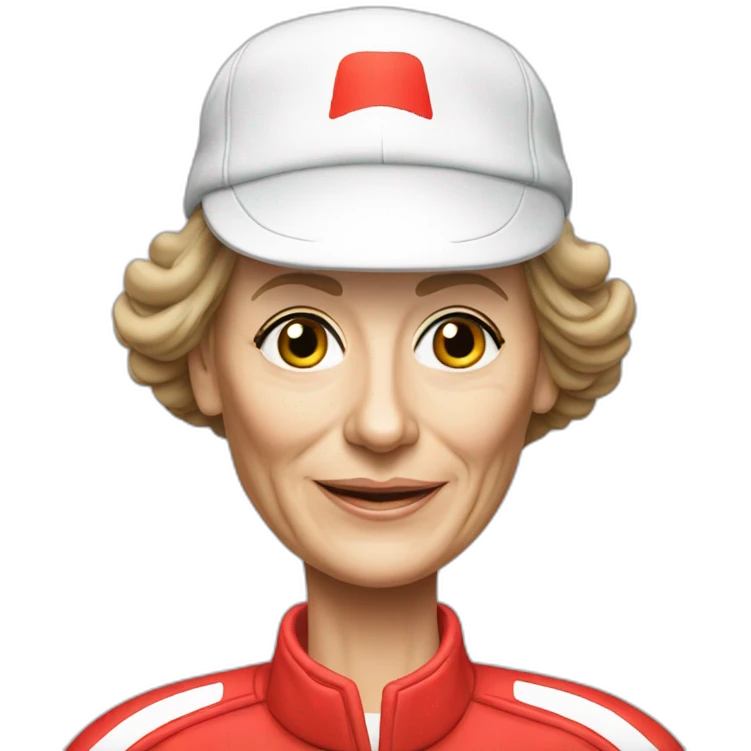 mama lauda - mom from miki lauda the f1 racer emoji