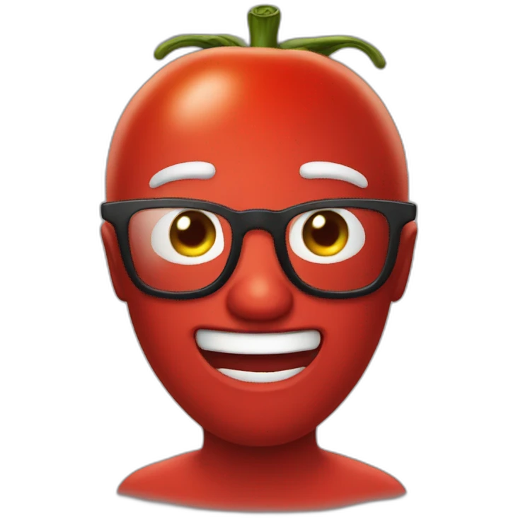 nerd tomato emoji