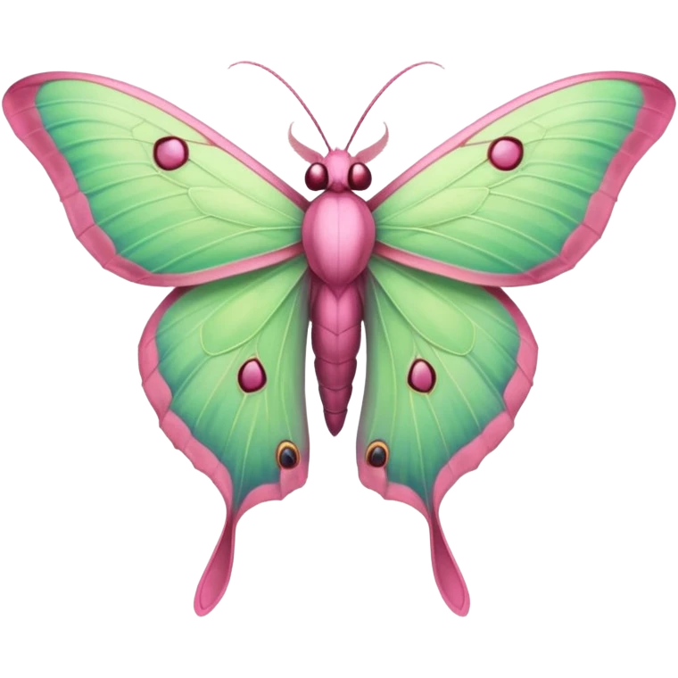 pink luna moth  emoji