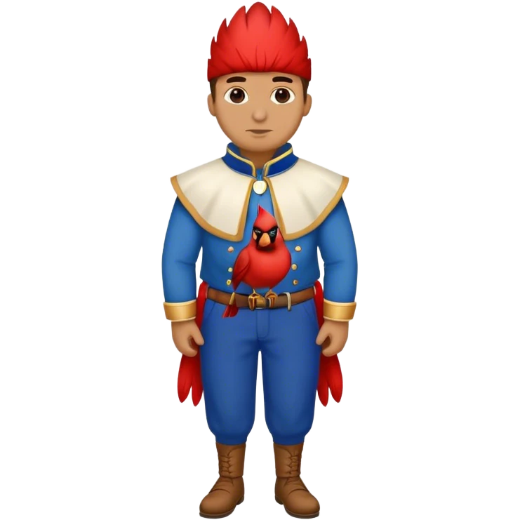 Cardinal wearing pants emoji