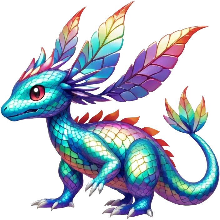 Shiny Exotic Pokémon-Fakémon-hybrid-creature (full body) emoji