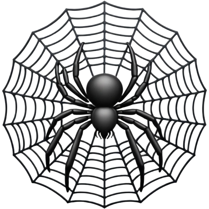cute black spider web emoji