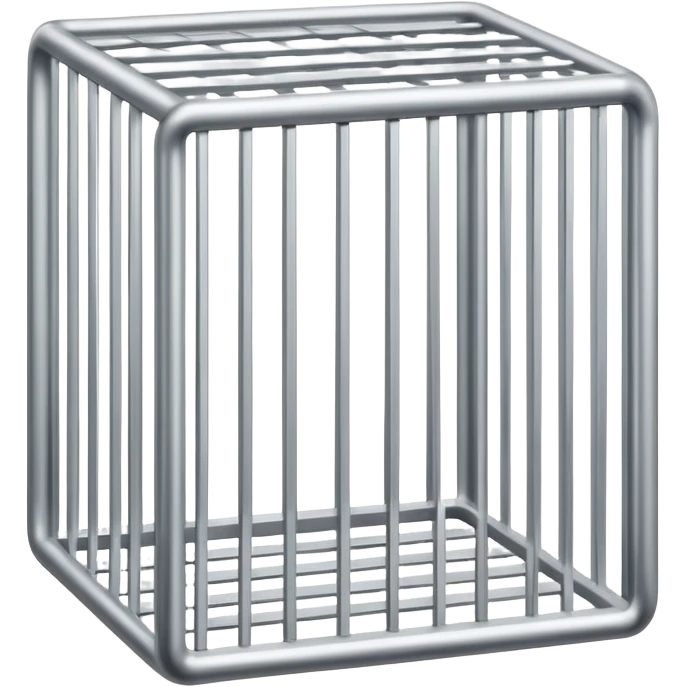 simple cage thin bars straight square emoji