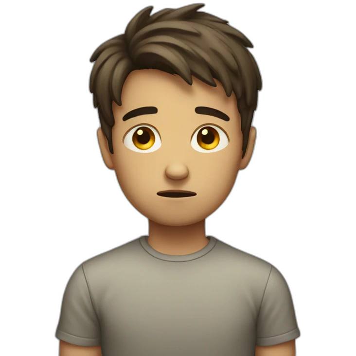 sad boy emoji