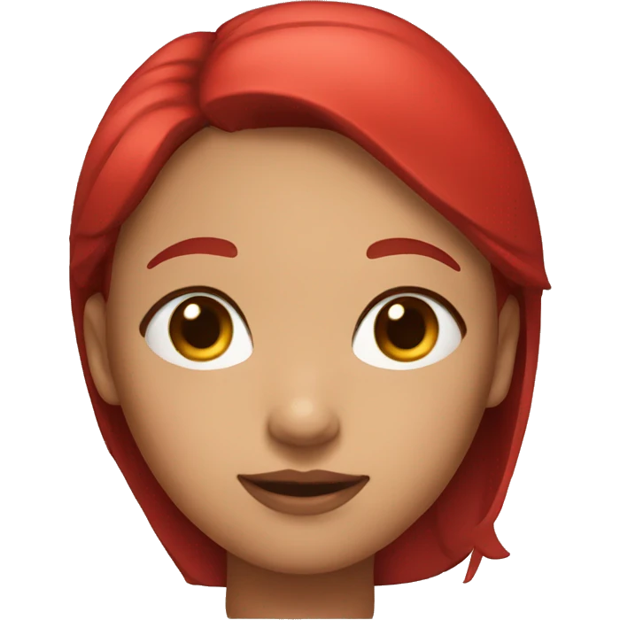 Big Forehead girl with red top emoji