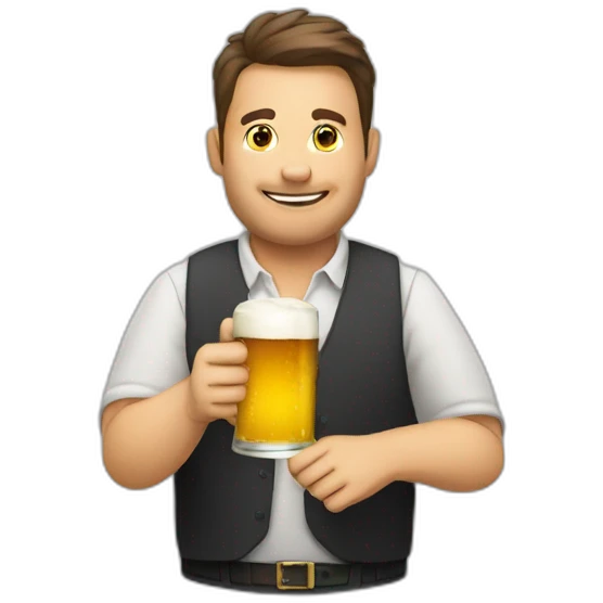 HR employee drinks beer emoji