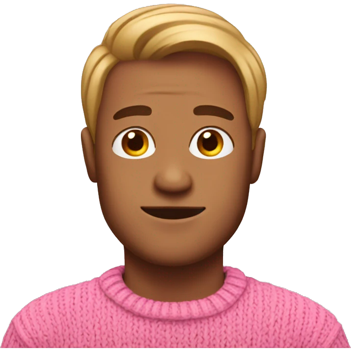 Guy in a pink sweater emoji