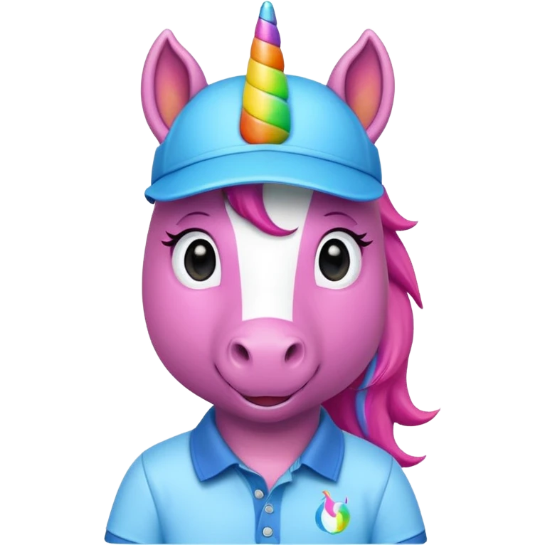 Funny preppy unicorn  emoji