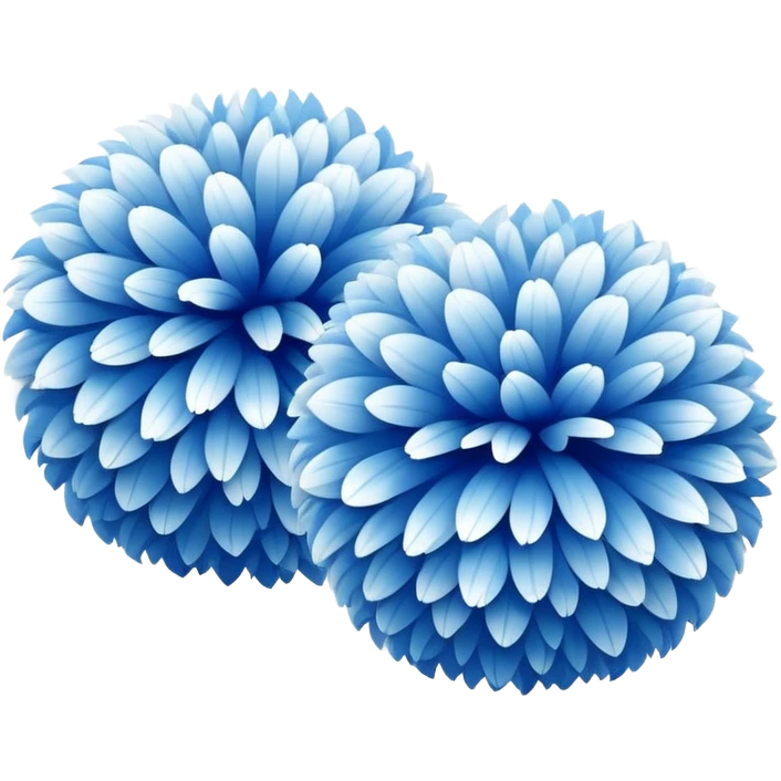 2 blue and white cheer poms emoji