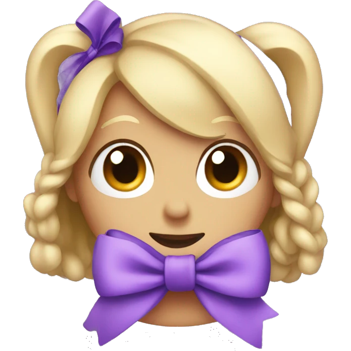 purple bow emoji