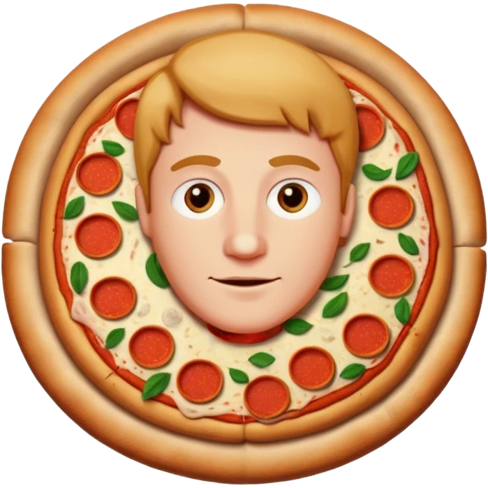 Kevin with pizza emoji