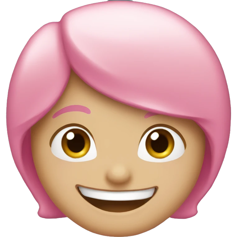 Pink smile emoji