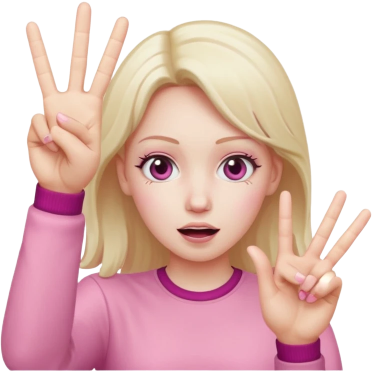 create emoji "🫩✌️" emoji