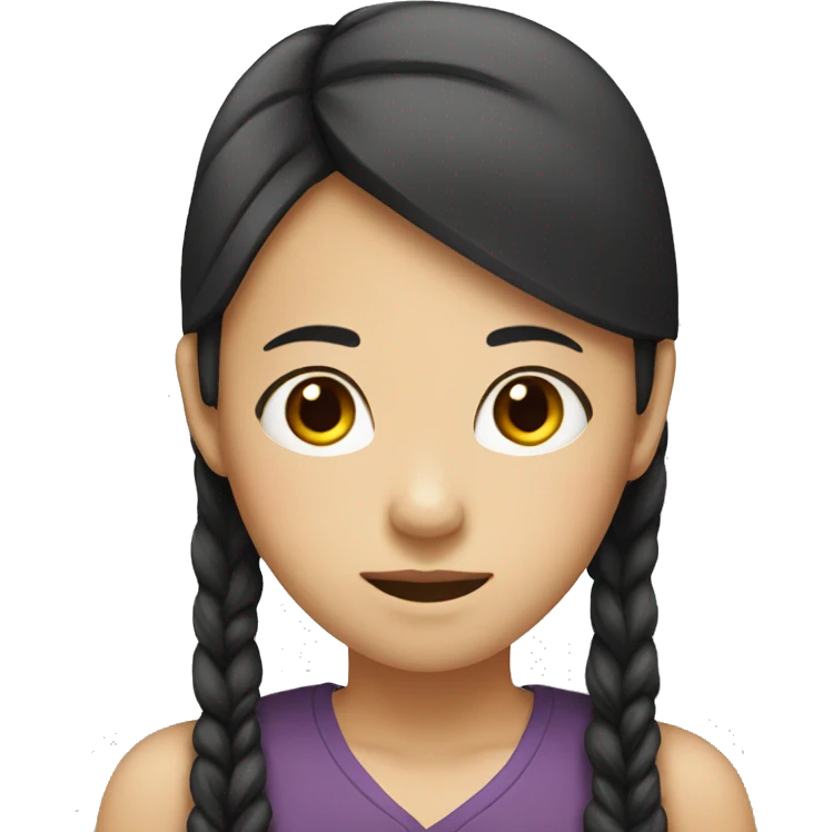 asian girl with black man beard  emoji