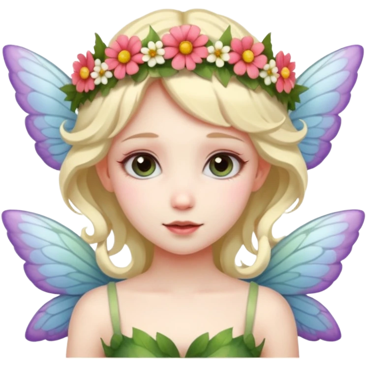 A flower fairy girl, full of wings emoji