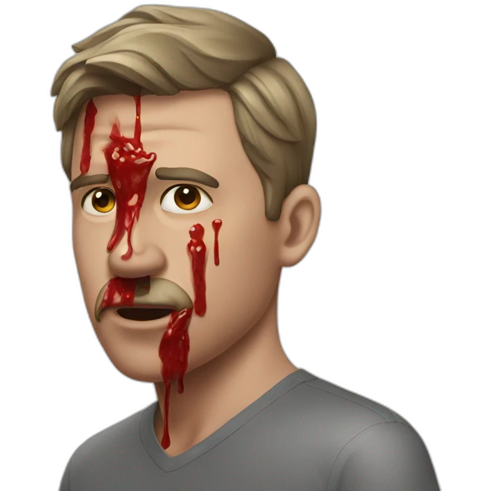 bloody nose man emoji