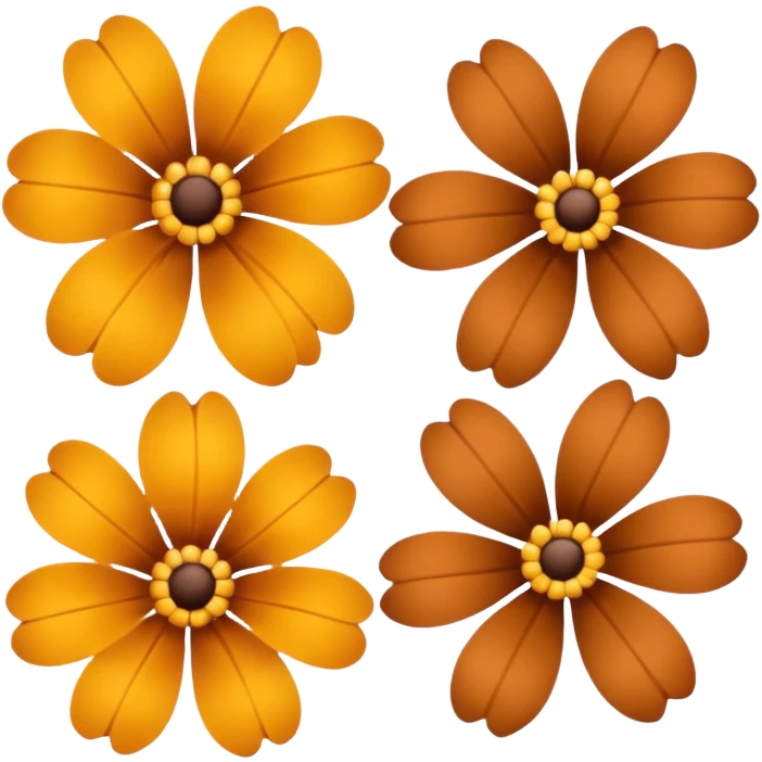 Flores marrones emoji