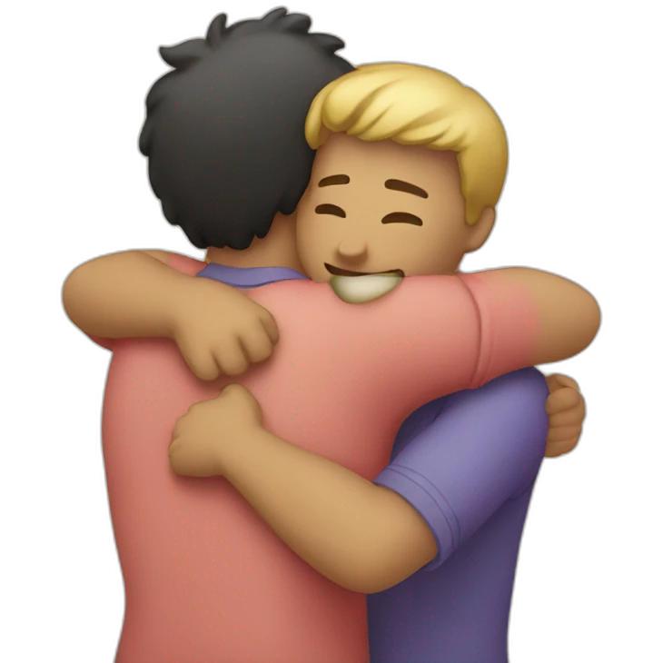 Friendly hug emoji