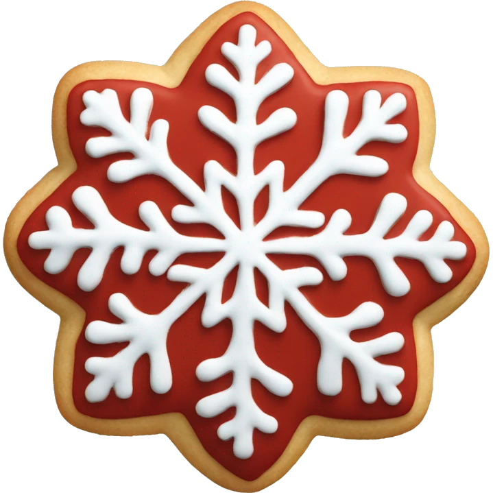 One big Red snowflake cookie emoji