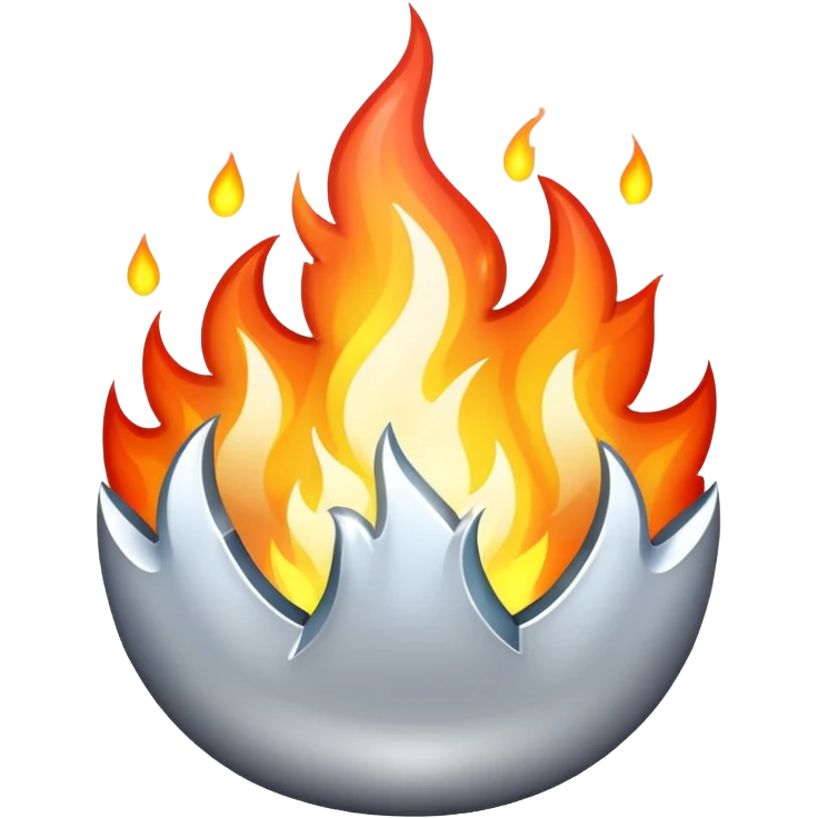 Silver fire  emoji