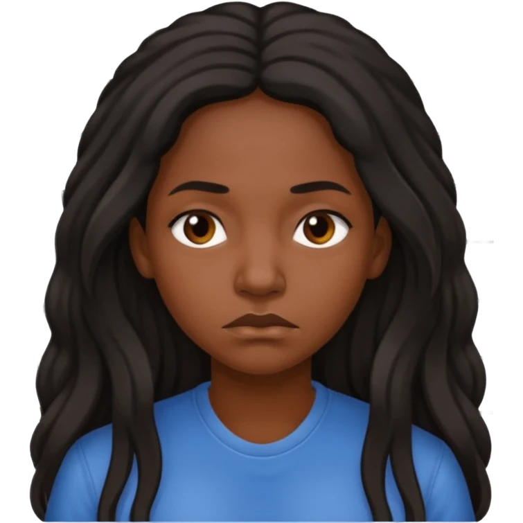 sad black prisoner long haired woman mug shot with bg no cup emoji
