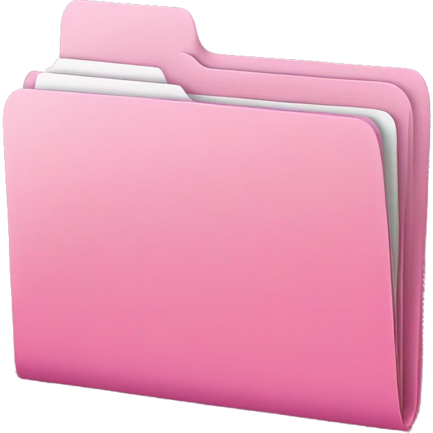 pink file folder emoji