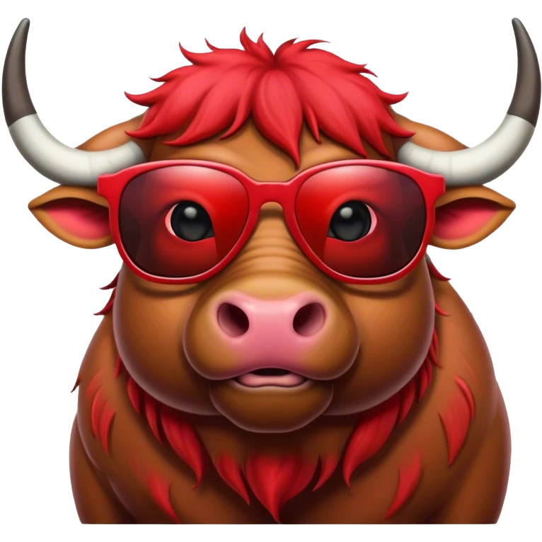 red water buffalo with sunglasses emoji