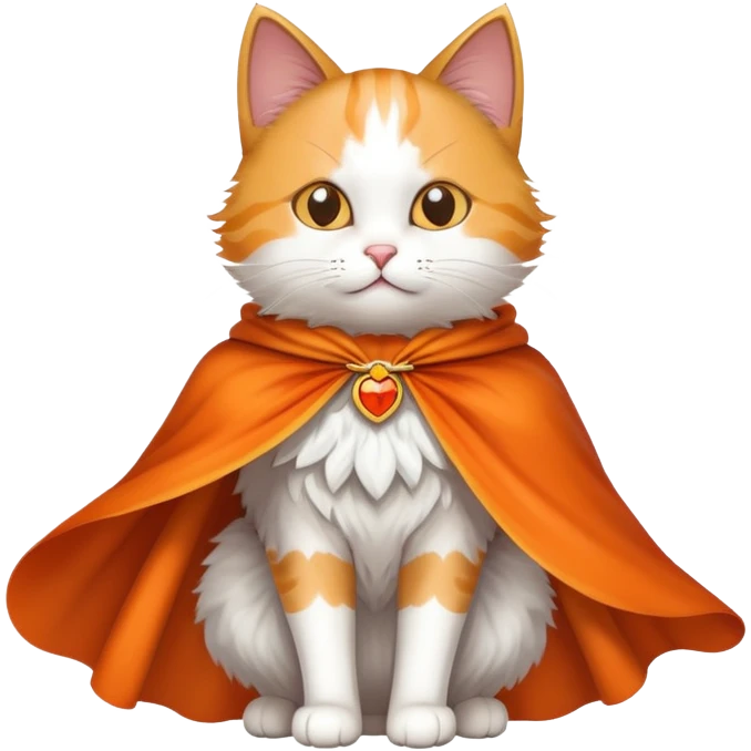 Cat with cape emoji