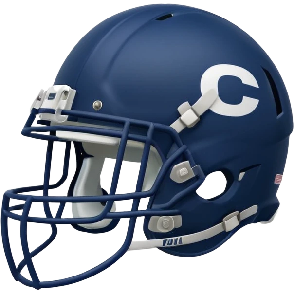 College football player helmet in a deep, dark color emoji