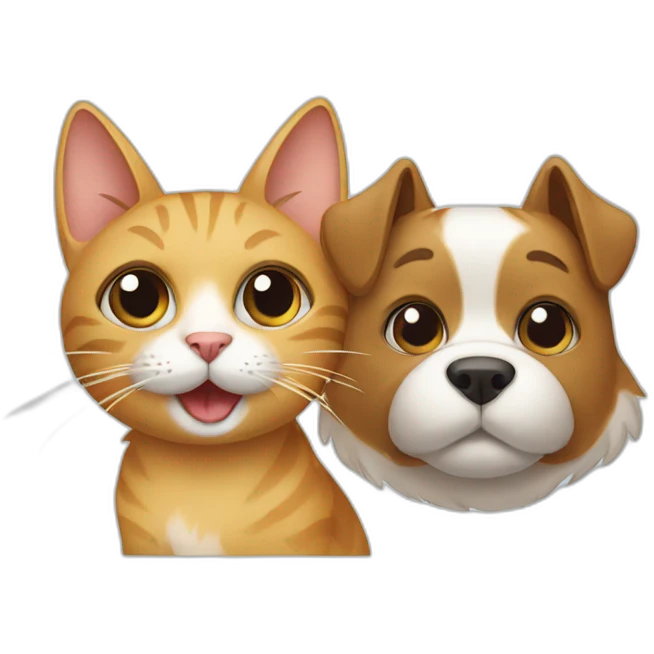 Cat with dog emoji